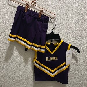 LSU Kids Cheerleader Outfit - Purple and Gold